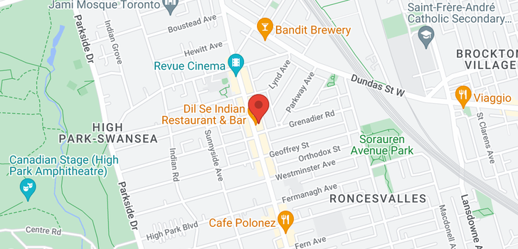 map of 335 RONCESVALLES AVE